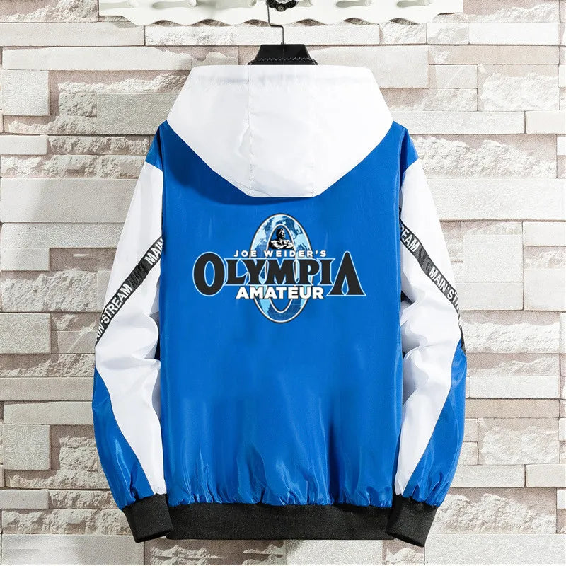 Giacche Uomo Donna Hip Hop Olympia Giacca A Vento Patchwork Con Cerniera All Aperto Harajuku Abbigliamento Maschile