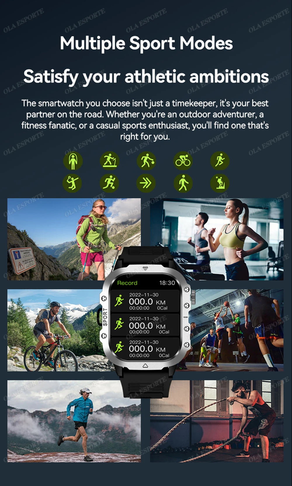 Smartwatch Militare Robusto 2026 Con GPS Chiamate Bluetooth Monitoraggio Salute Fitness Impermeabile 5ATM Per Uomo HW12