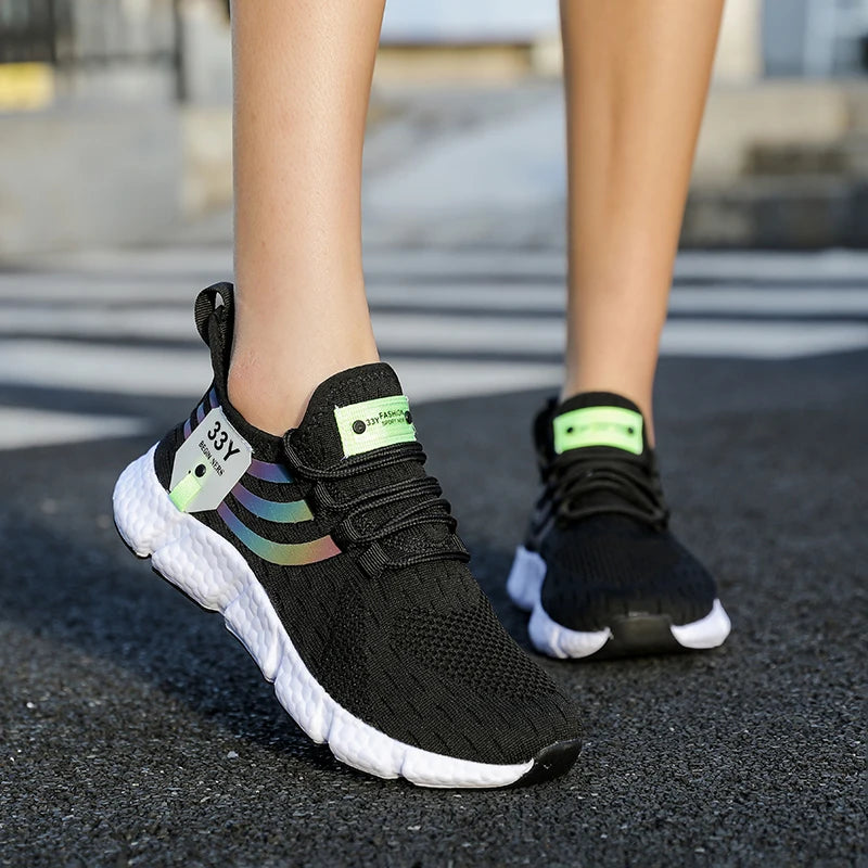 Scarpe Sportive Da Uomo Leggere E Traspiranti Sneakers Da Corsa Nere In Mesh Esterni Scarpe Da Passeggio Atletiche