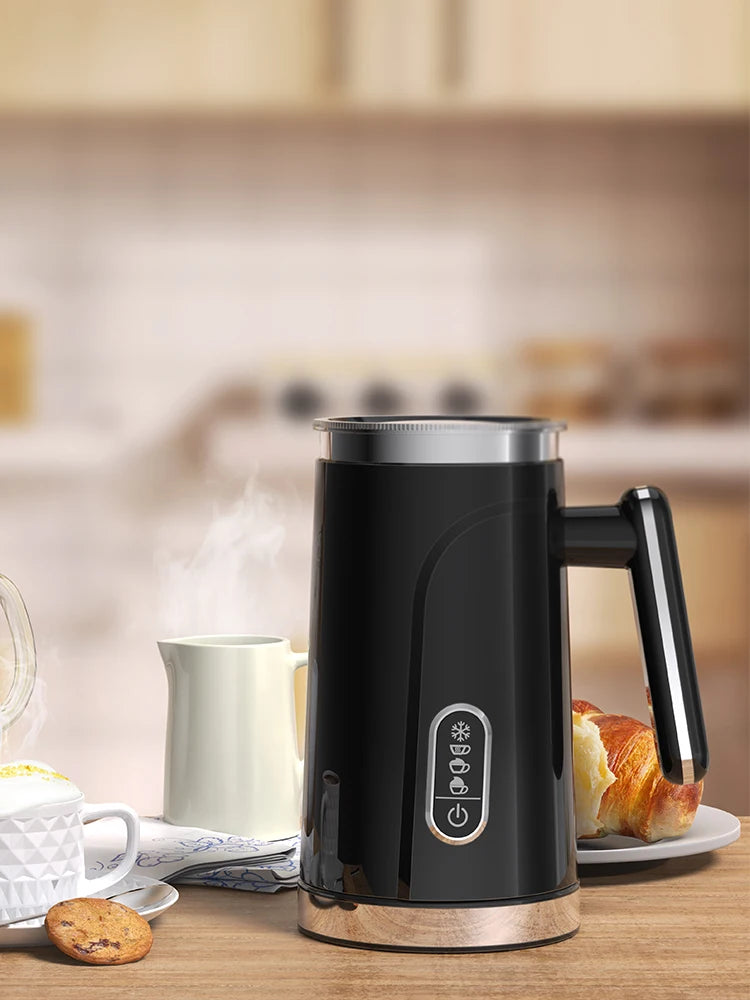 Biolomix Montalatte Intelligente 5 in 1 con Display Touch LED Schiuma Calda e Fredda per Caffè e Latte