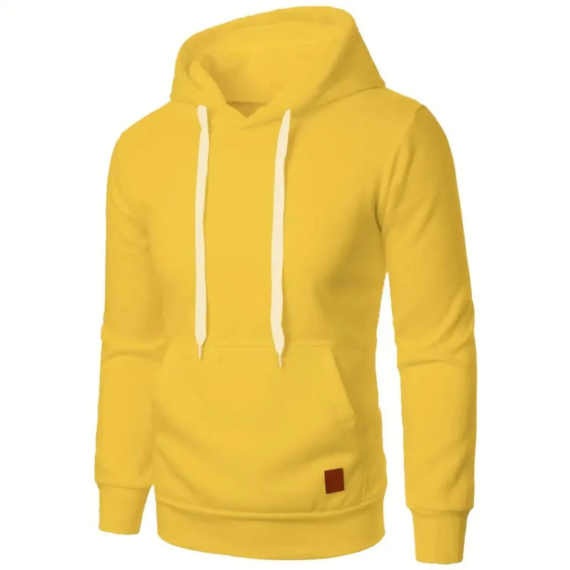 Felpa Con Cappuccio Da Uomo Leggera A Maniche Lunghe Streetwear Tinta Unita Con Coulisse