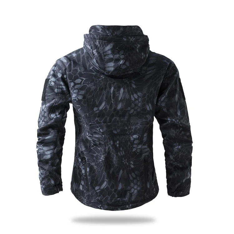 Lurker Giacca Soft Shell Tattica Pelle di Squalo Uomo Impermeabile con Cappuccio Mimetica Esterno da Caccia Autunno