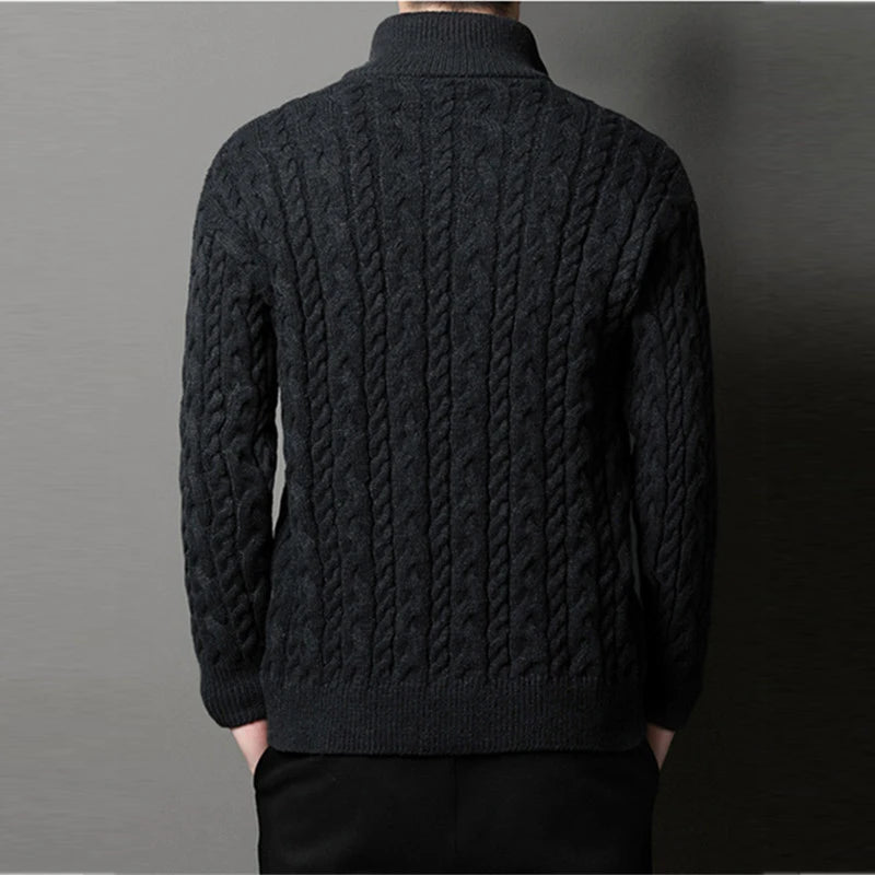 Cardigan Invernale Da Uomo Spesso E Caldo Con Zip Frontale E Collo Mandarino Moda Uomo Di Marca 2022