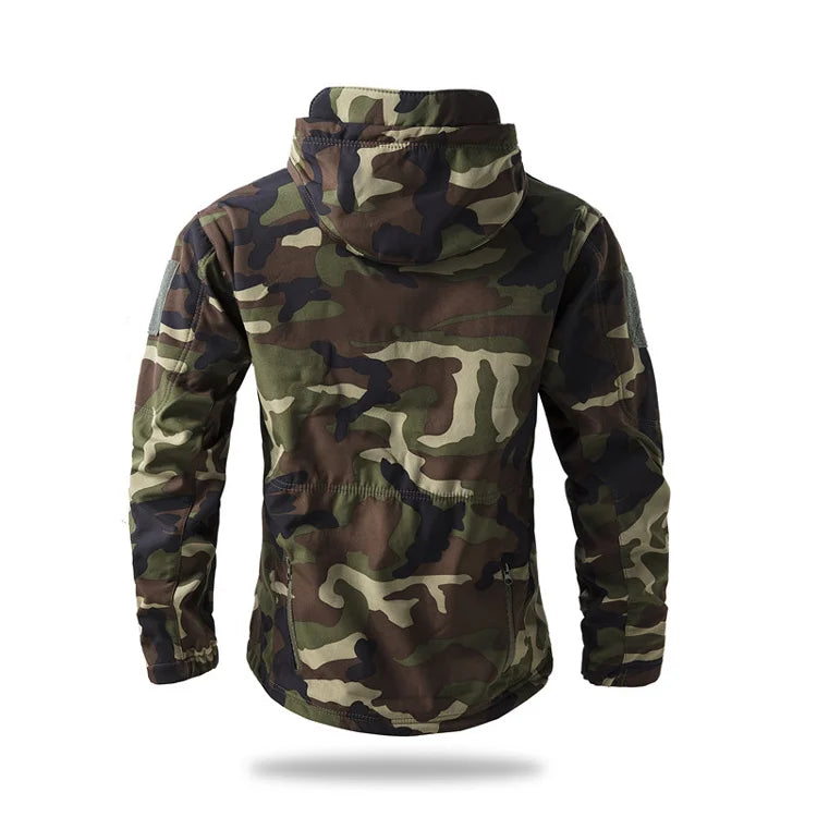 Lurker Giacca Soft Shell Tattica Pelle di Squalo Uomo Impermeabile con Cappuccio Mimetica Esterno da Caccia Autunno