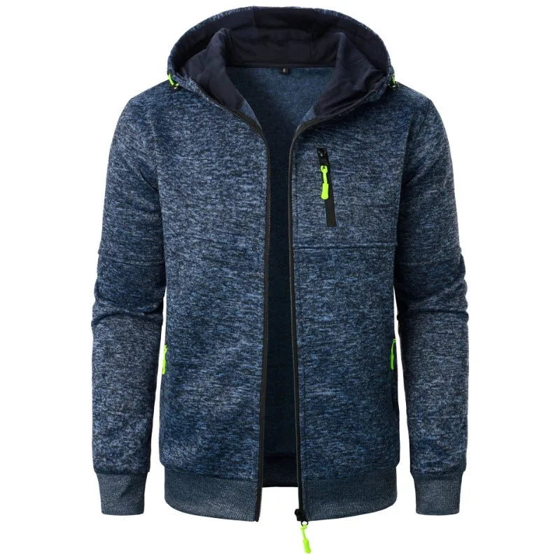 Felpa Da Uomo Con Cappuccio Oversize Cerniera Streetwear Maniche Lunghe Calda Giacca Invernale Da Esterno