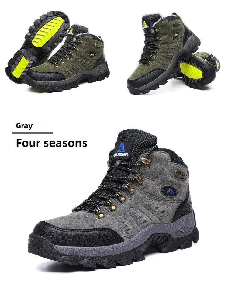 Scarpe Da Arrampicata Invernali All'aperto Da Trekking Antiscivolo Con Suola Spessa Uomo Calde