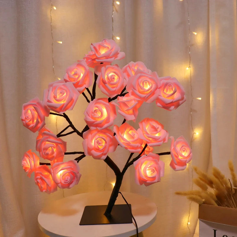 Lampada Da Tavolo Rosa LED 36LED 108LED Stringa Luci USB Per Decorazioni Estive Campeggio Feste Notturne