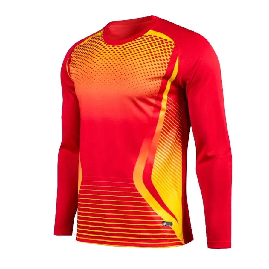 Maglie Da Portiere Da Calcio Uomo Traspirante Con Protezione Del Gomito Stampa Personalizzata Kit Sportivo