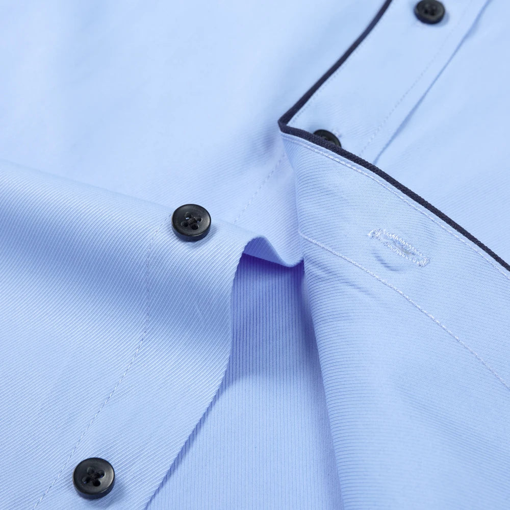 Camicie Da Uomo Eleganti Payel Semi Formale A Maniche Lunghe Con Abbottonatura E Cuciture A Contrasto