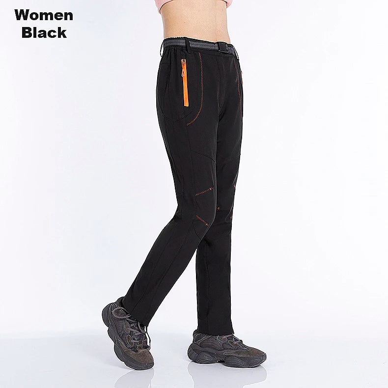 Pantaloni In Pile Invernali Da Donna Per Trekking Impermeabili Caldi Softshell All Aperto Antipioggia Antivento