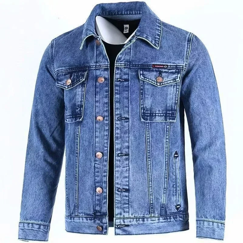 Giacca Da Lavoro Retrò Di Marca Per Uomo In Denim Pesante Nuova Taglia Grande Stile Americano Autunno Inverno