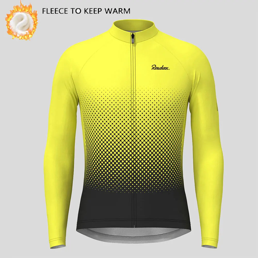 Raudax Abbigliamento Ciclismo Invernale Pile Termico Maglie Da Ciclismo A Maniche Lunghe Calde Giacche Da Bicicletta MTB