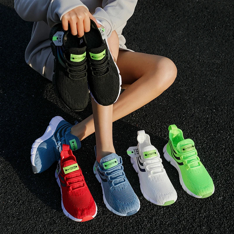 Scarpe Sportive Da Uomo Leggere E Traspiranti Sneakers Da Corsa Nere In Mesh Esterni Scarpe Da Passeggio Atletiche