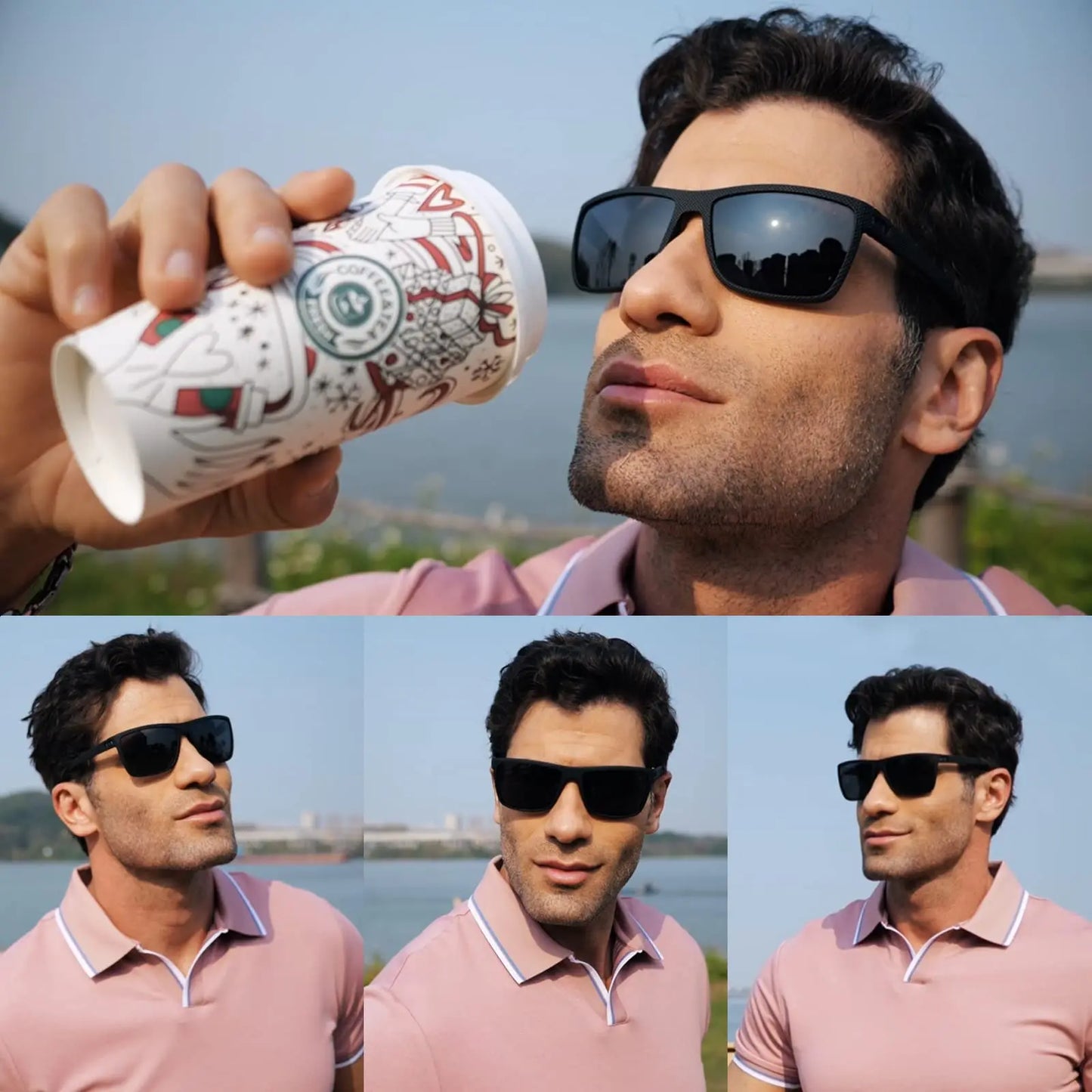 Confezione Occhiali Da Sole Polarizzati Colorati Unisex Con Scatola Di Design UV400 Per Guida Pesca E Sport All Aperto