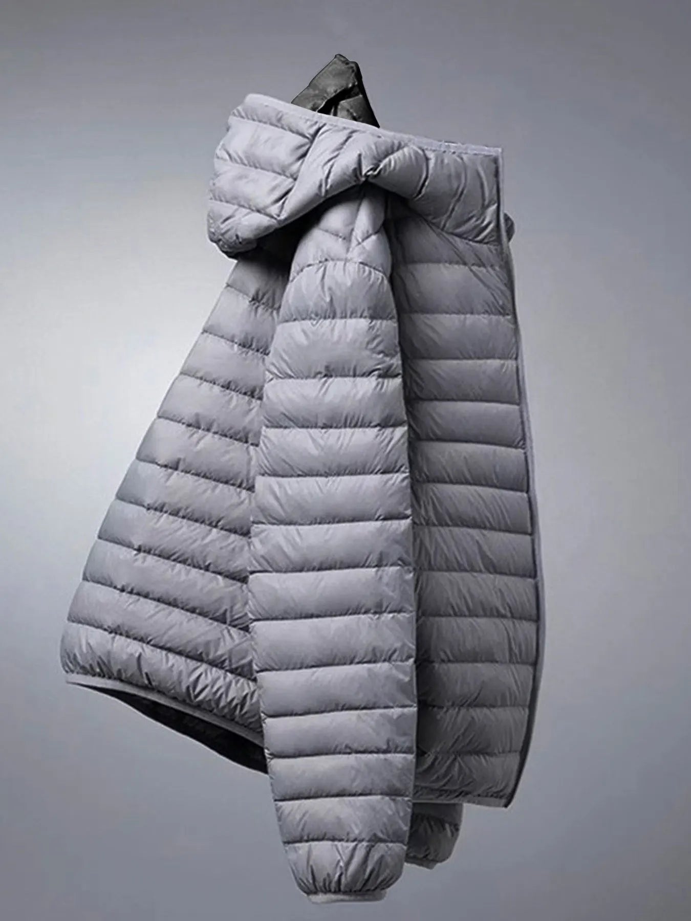 Giacca Invernale Da Uomo In Cotone Leggero Antivento Con Cappuccio Tinta Unita Per Sport All Aperto