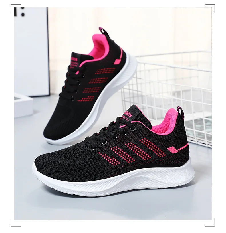 Scarpe da Ginnastica da Donna Traspiranti in Rete Monofacciale con Suola Morbida Ideali per Running e Allenamento