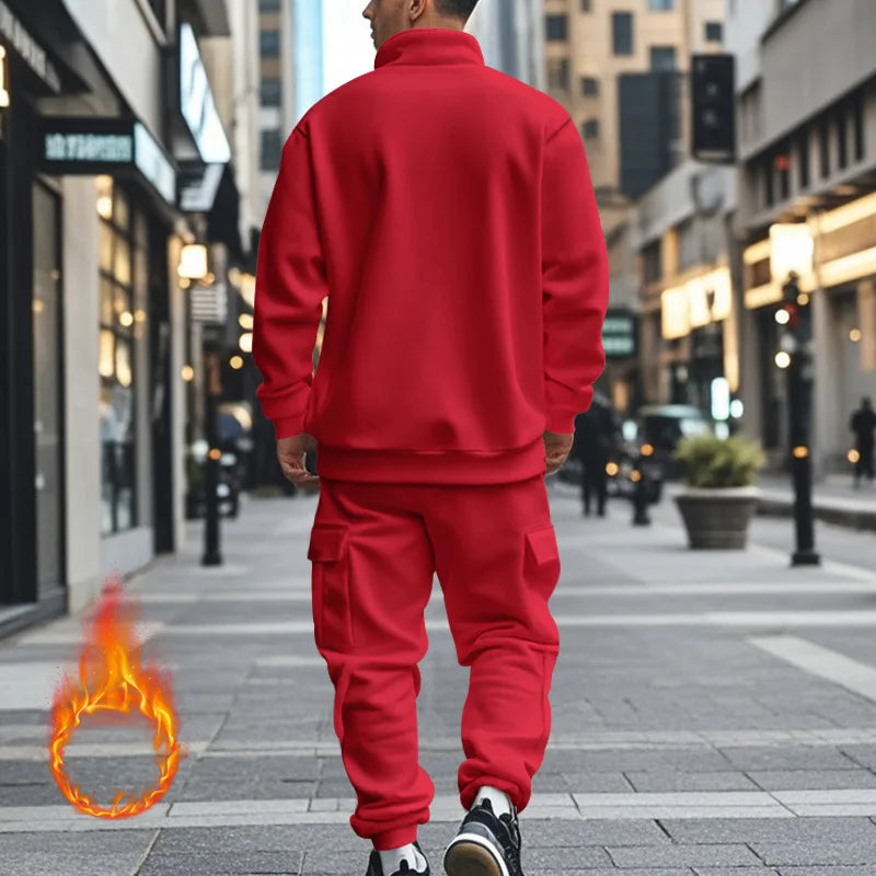 Pantaloni Sportivi Con Cerniera Calda In Velluto Da Uomo Casual Autunno Inverno 2024