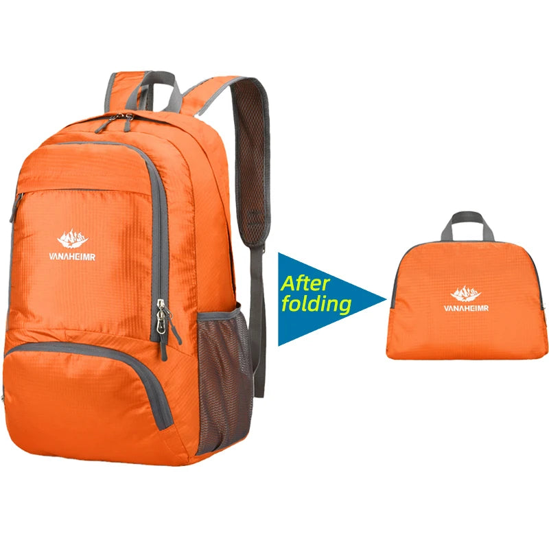 Zaino Pieghevole Da 23 Litri Ultraleggero Esterno Zaino Da Trekking Daypack Capienza Elevata Tessuto Idrorepellente