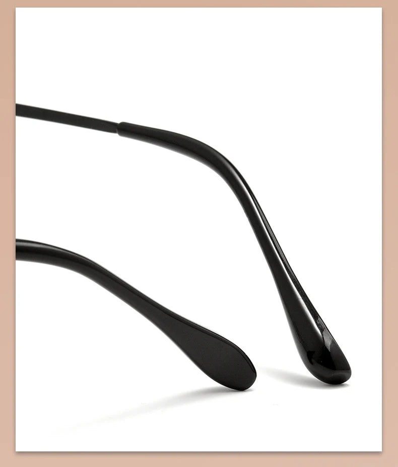 Occhiali Da Sole Polarizzati Da Donna Con Clip In Titanio Montatura Rotonda Femminile