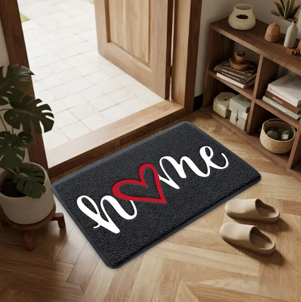 Tappetino Antiscivolo Per Porta Con Motivo Cuore Decorativo Ingresso Soggiorno Antibatterico Resistente Allo Sbiadimento