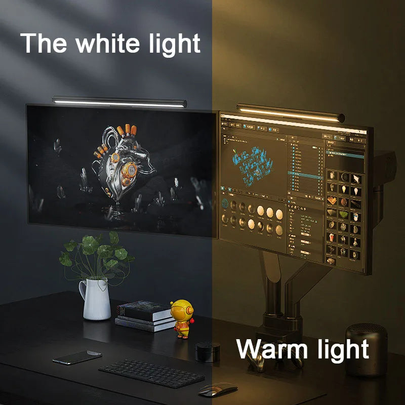 Barra Luminosa LED 44 Cm Per Monitor E Scrivania Con Atmosfera RGB Dimmerabile Ideale Per Studio E Lavoro