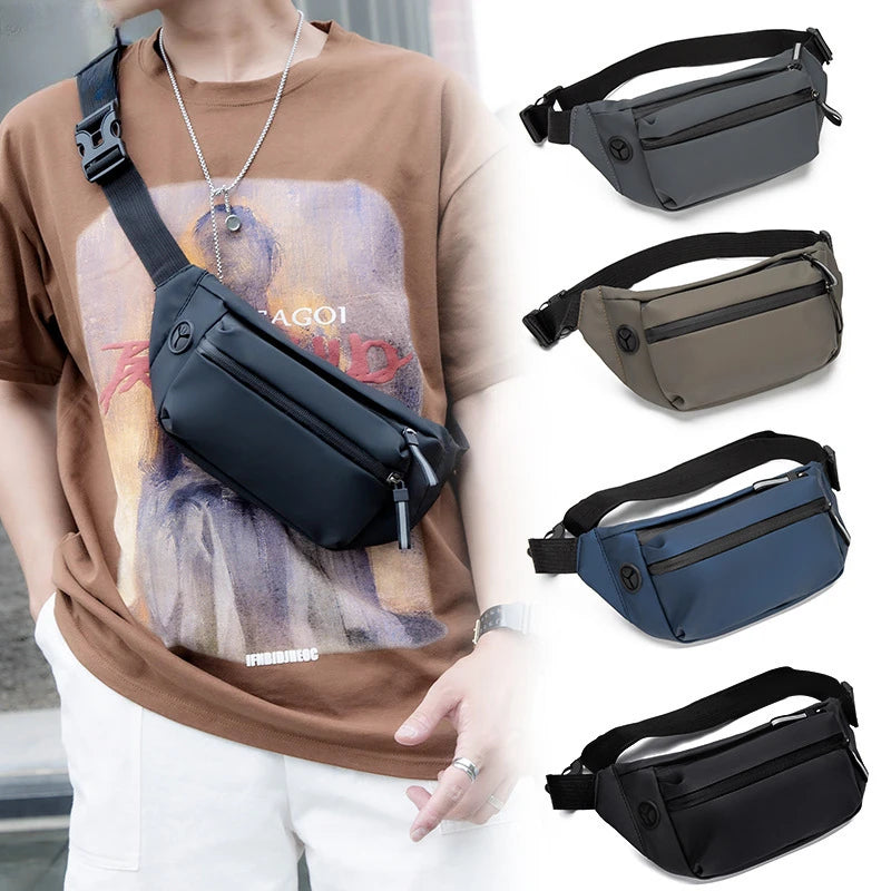 Impermeabile Borsa da Cintura Uomo Marsupio Esterno Tracolla Sportiva Per Viaggio e Attività all Aperto