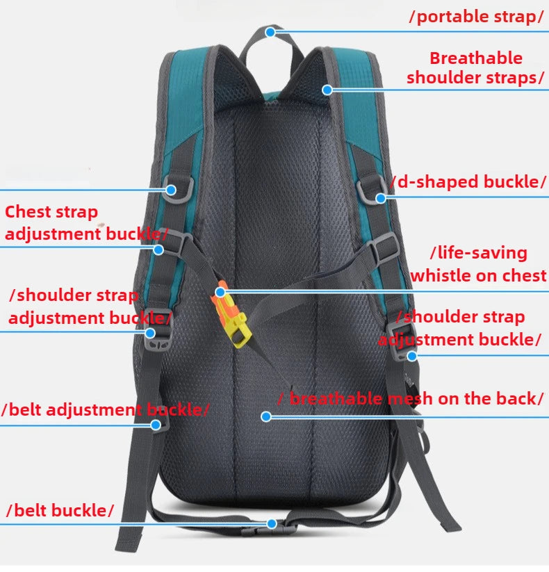 Zaino Ultraleggero Da Trekking Per Uomo E Donna Versatile Per Escursionismo Viaggi Campeggio Arrampicata Tasca Piccola