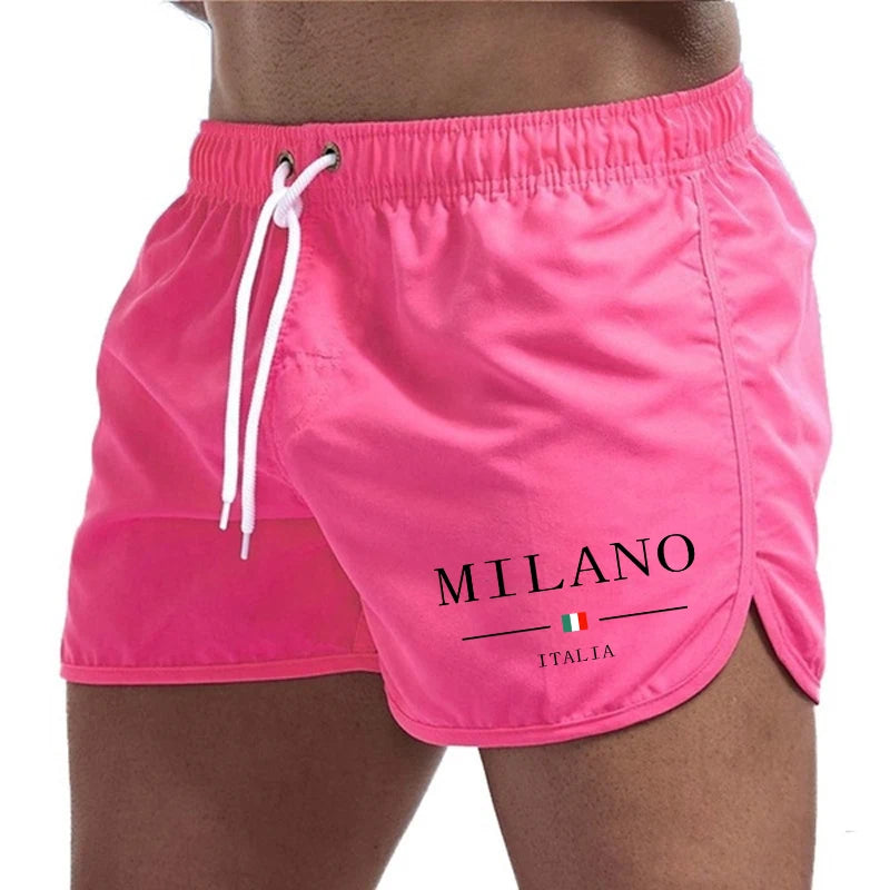 Pantaloncini Da Spiaggia Da Uomo Estivi 2025 Con Stampa Urbana E Asciugatura Rapida Per Nuoto E Surf