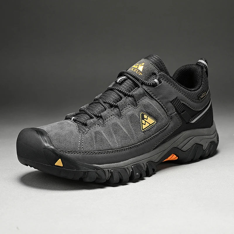 HikeUp Scarpe Da Trekking Per Uomini In Pelle Durevoli Alta Qualita Scarpe Da Arrampicata All Aperto Con Suola In Gomma