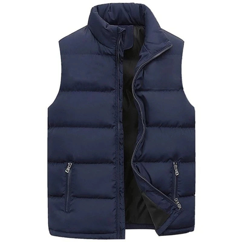 Gilet Da Uomo Impermeabile Senza Maniche Con Cerniera Colletto Alla Coreana Autunnale Abbigliamento Di Marca