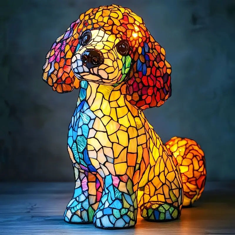Divertimento Unico Artistico Carino A Forma Di Cane Ornamento Decorativo Luce Notturna Moderna Illuminazione Atmosferica