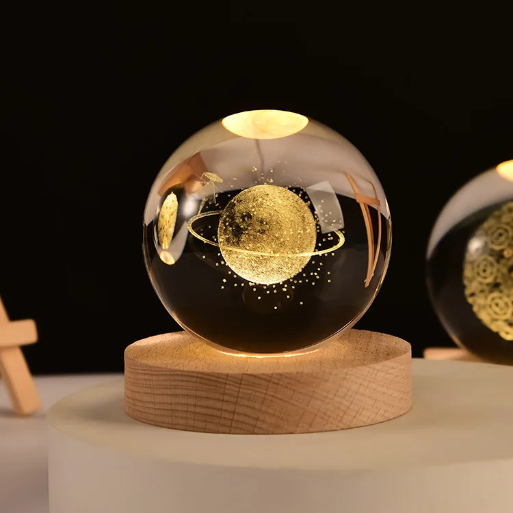 Sfera Di Cristallo 3D Del Sistema Solare Incisa Al Laser Globo Astronomia Regalo E Decorazione Per Casa