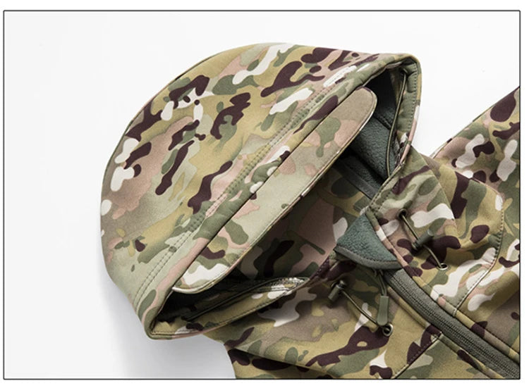 Lurker Giacca Soft Shell Tattica Pelle di Squalo Uomo Impermeabile con Cappuccio Mimetica Esterno da Caccia Autunno