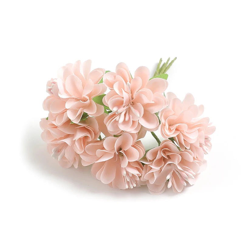 Set Da 6 Fiori Artificiali In Seta Bouquet Da 11 Cm Decorazioni Per Casa E Matrimoni Ghirlanda Fai Da Te