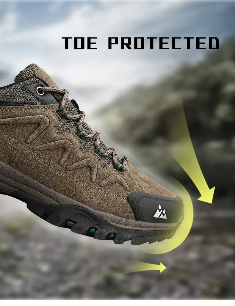 Scarpe Da Trekking Da Uomo In Pelle Hikeup Traspiranti Scarpe Da Ginnastica Da Trekking Turistiche Per Trail E Montagna