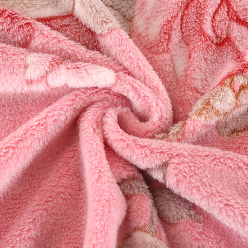 Bonenjoy 1 Pezzo Coperta In Pile Floreale Rettangolare Per Divano E Casa Morbida Calda Confortevole Plaid Da Viaggio