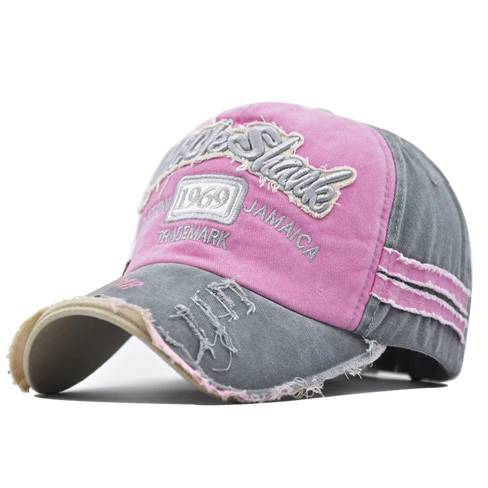 Berretti Da Baseball Ricamati 1969 In Cotone Lavato Unisex Adolescenti Hip Hop Vintage Protezione Solare