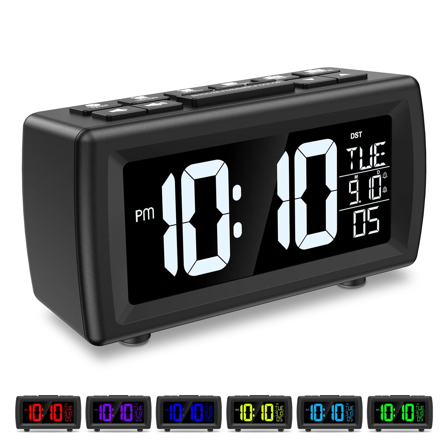 ORIA Sveglia Radio Orologio Digitale FM Con Snooze E Volume Regolabile Orologio LED Da Comodino Con Doppia Sveglia