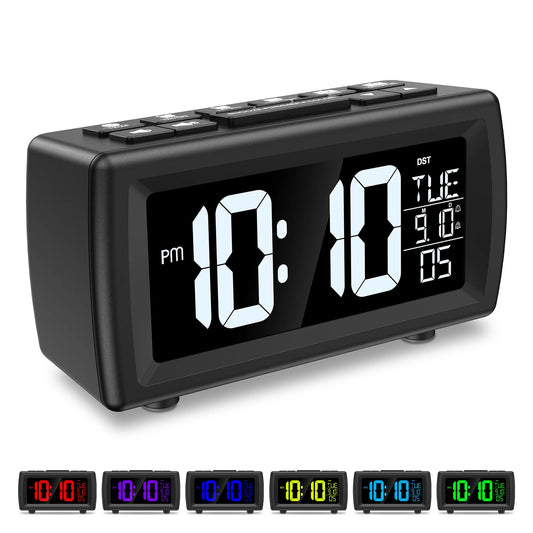ORIA Sveglia Radio Orologio Digitale FM Con Snooze E Volume Regolabile Orologio LED Da Comodino Con Doppia Sveglia