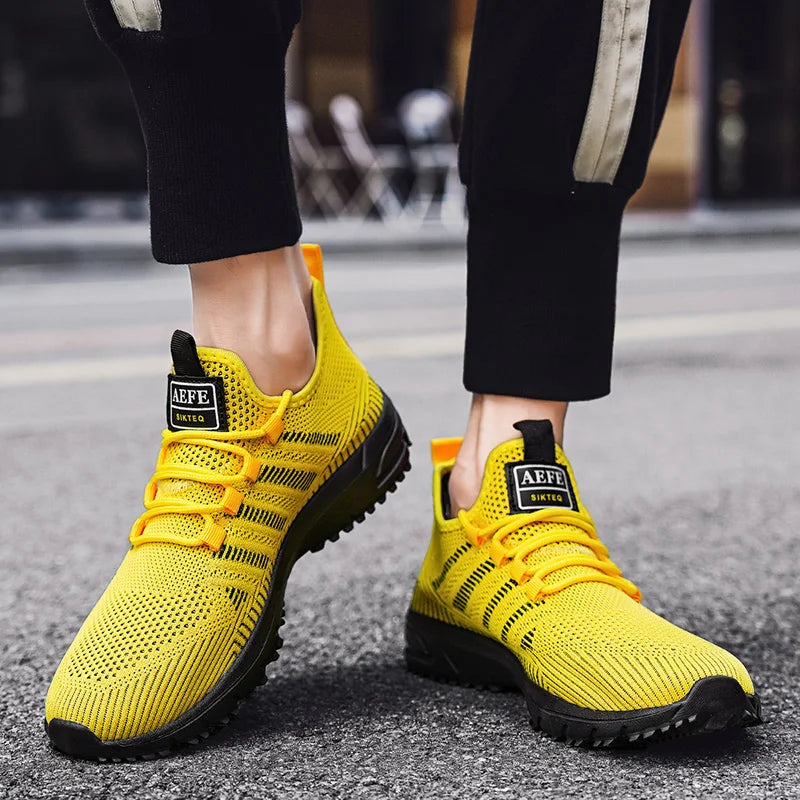 Sneakers Da Uomo Alla Moda In Mesh Traspirante Scarpe Casual Da Corsa Antiscivolo Per Esterno Di Alta Qualità