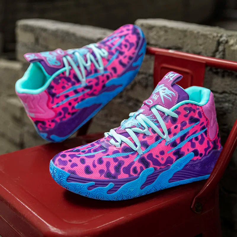 Scarpe Da Basket Da Uomo Allenamento Sul Campo Traspiranti In Mesh Antiscivolo Mid Cut Design Lussuoso