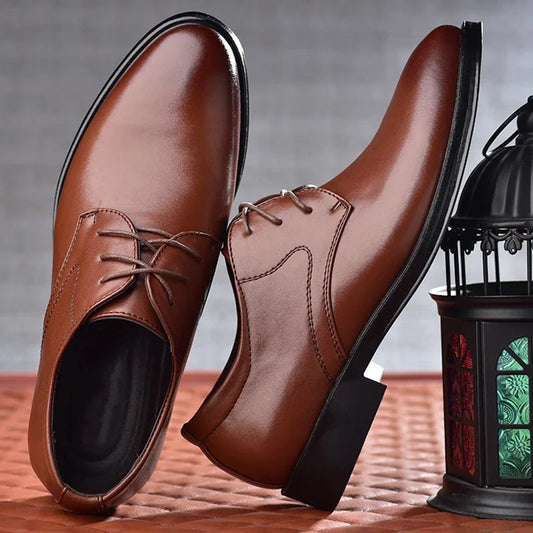 Scarpe Da Uomo Formali In Pelle Nera Oxford Per Matrimonio Ufficio Lavoro Taglie Forti