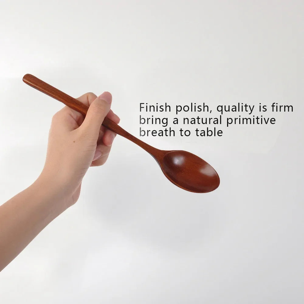 Set Da 2 Cucchiai In Legno Per Zuppe Porridge Cereali E Dessert Utensili Da Cucina Eco Friendly Ergonomici