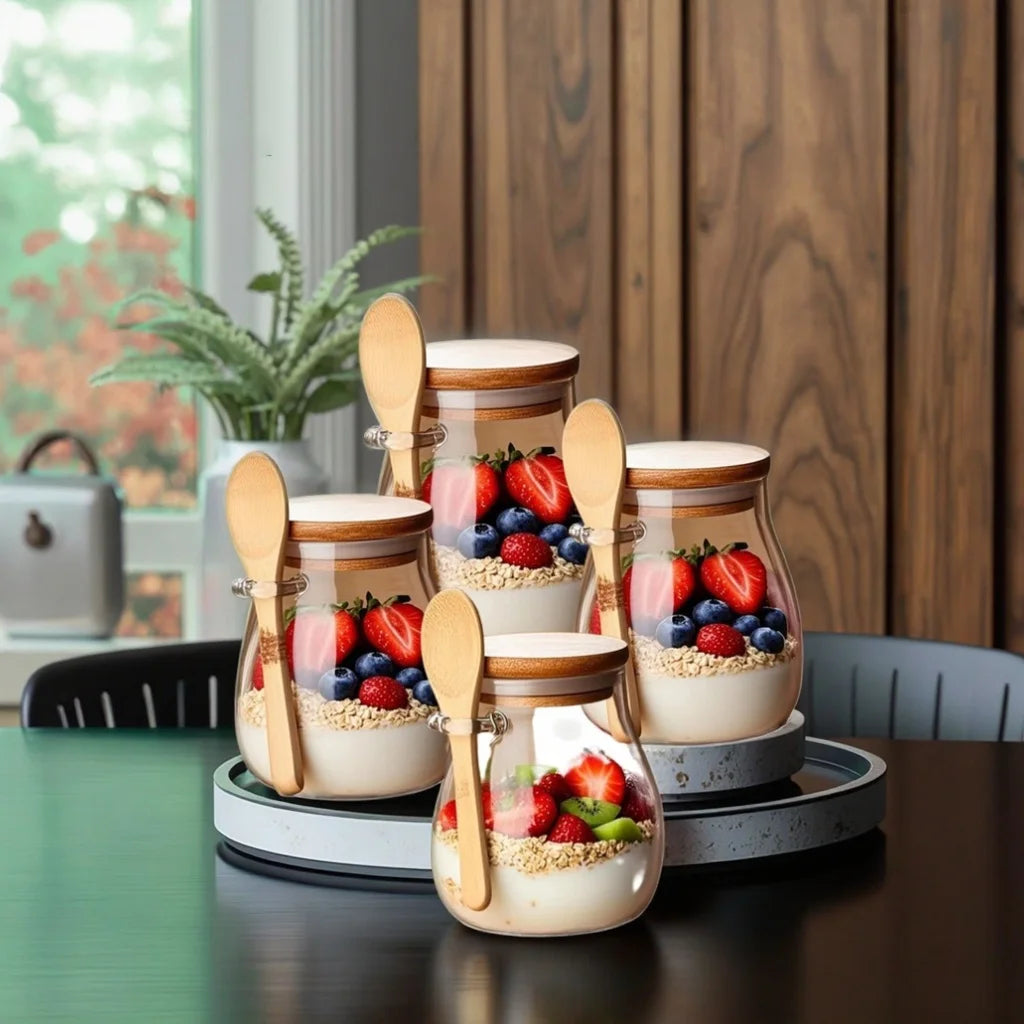 Barattolo Di Vetro Sigillato Con Coperchio E Cucchiaio Moderno Trasparente Per Spezie Zucchero Tè E Caffè In Cucina