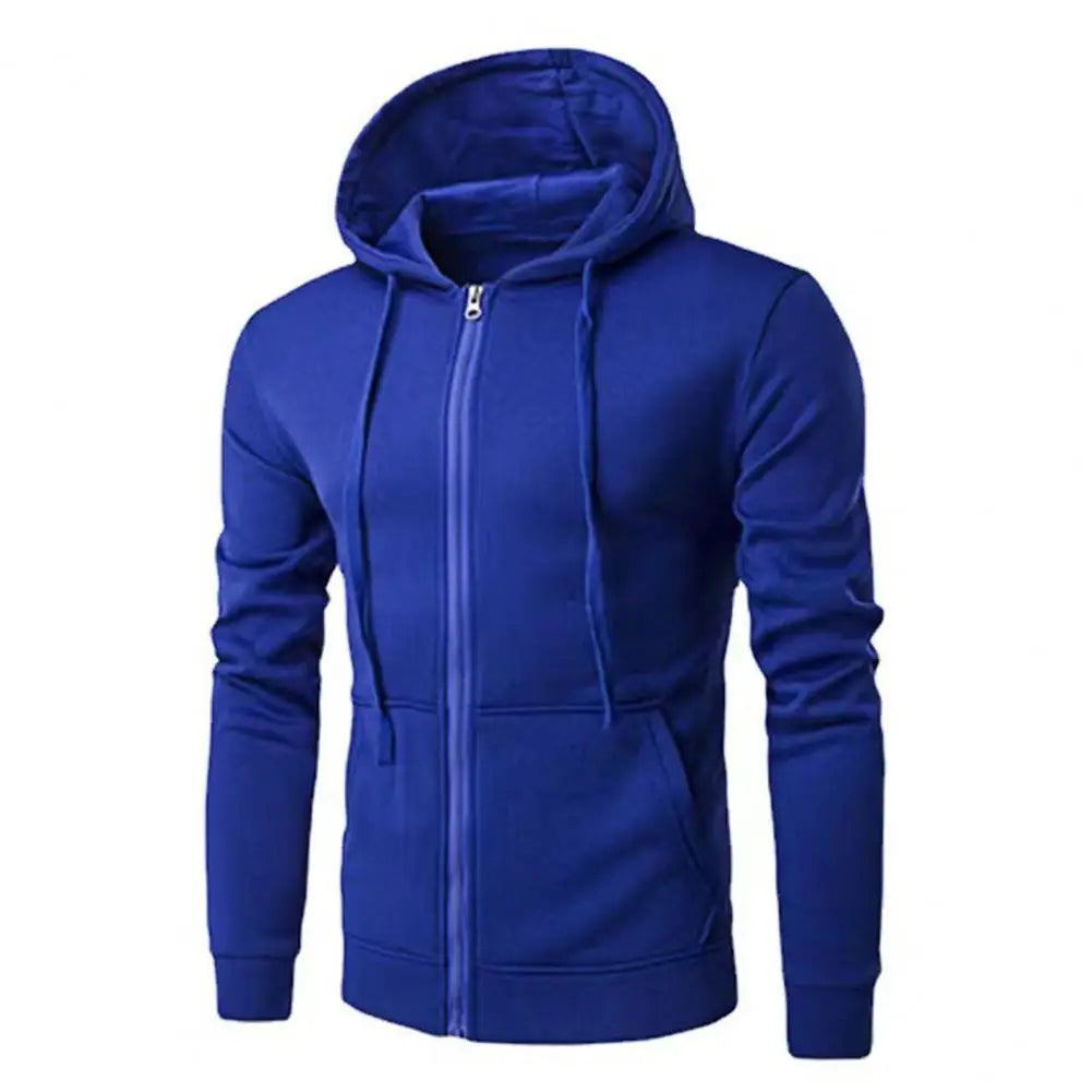 Felpe Da Uomo Autunnali Con Cappuccio Zip Slim Fit Giacca Maniche Lunghe Abbigliamento Maschile