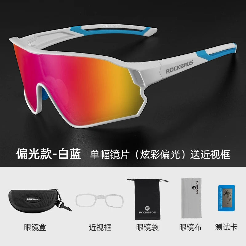 Rockbros Occhiali Da Ciclismo Polarizzati UV400 Unisex Leggeri Per MTB Road Bike Attrezzatura Sportiva