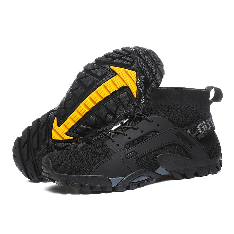 Scarpe Da Acqua Alte Uomo Ad Asciugatura Rapida Traspiranti In Mesh Antiscivolo Per Trekking E Arrampicata Slip On