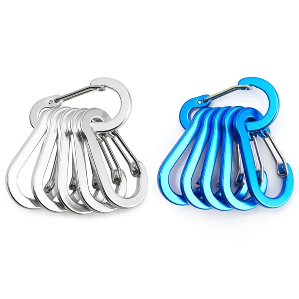 Moschettone Clip Set Sei Dodici Pezzi Turistico Piccoli Ganci Pesca All'aperto Campeggio Ciclismo Portachiavi Fibbie