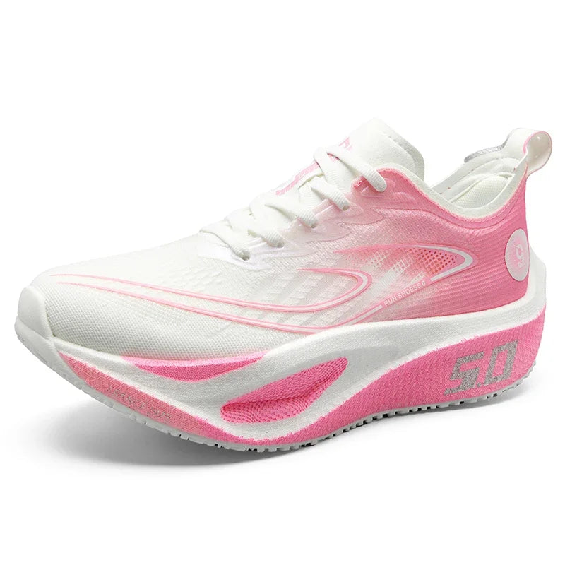 Scarpe Da Corsa 2025 Con Piastra In Carbonio Traspiranti Con Cuscino Di Rimbalzo Leggero Per Maratona Professionale