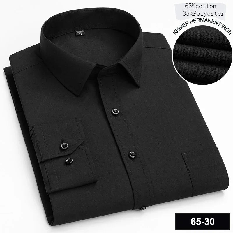 Novità Camicia Da Uomo Slim Fit Maniche Lunghe Formale Con Tasca Singola In Morbido Cotone Scozzese Per Ufficio